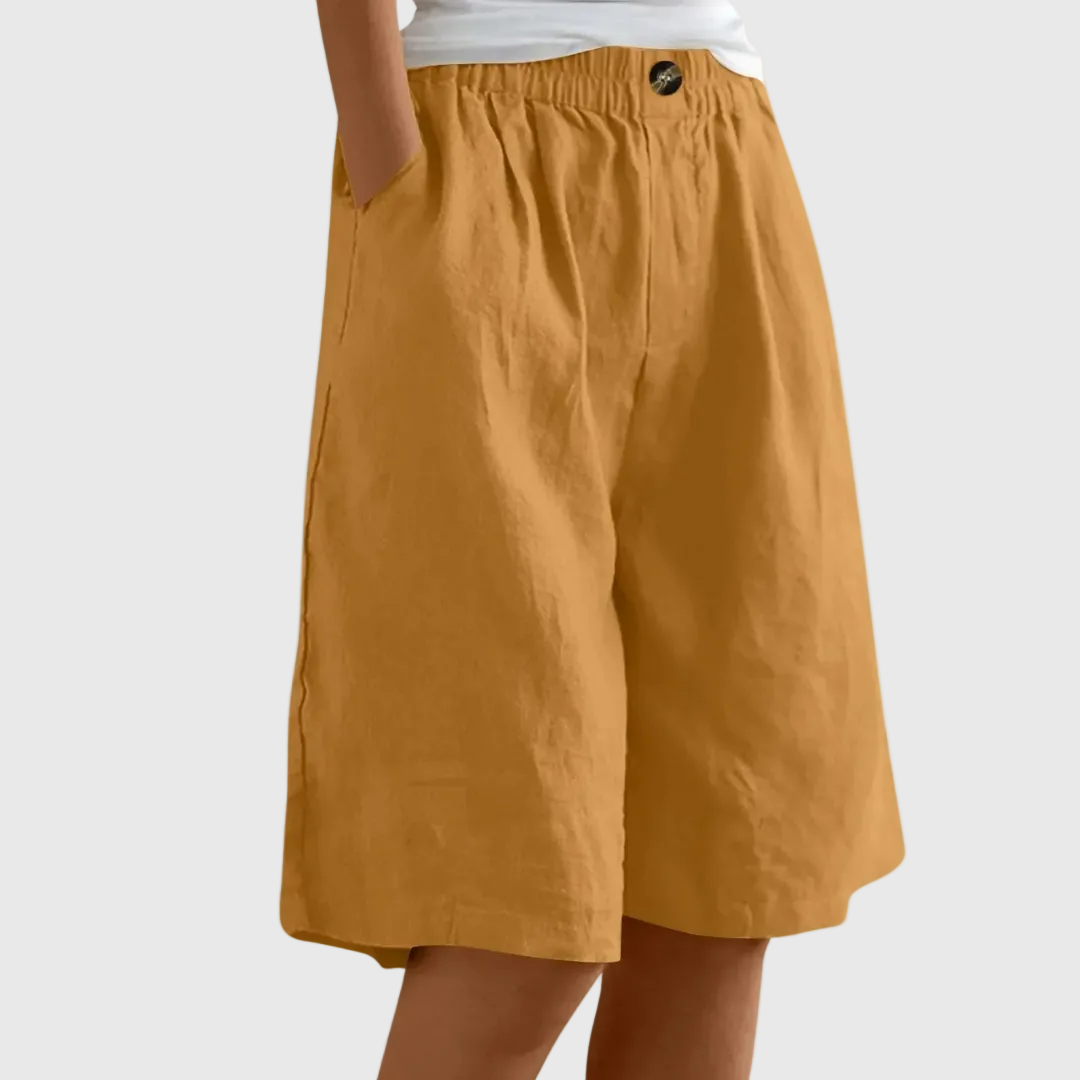 Araceli - Elastic-Waist Wide-Leg Shorts