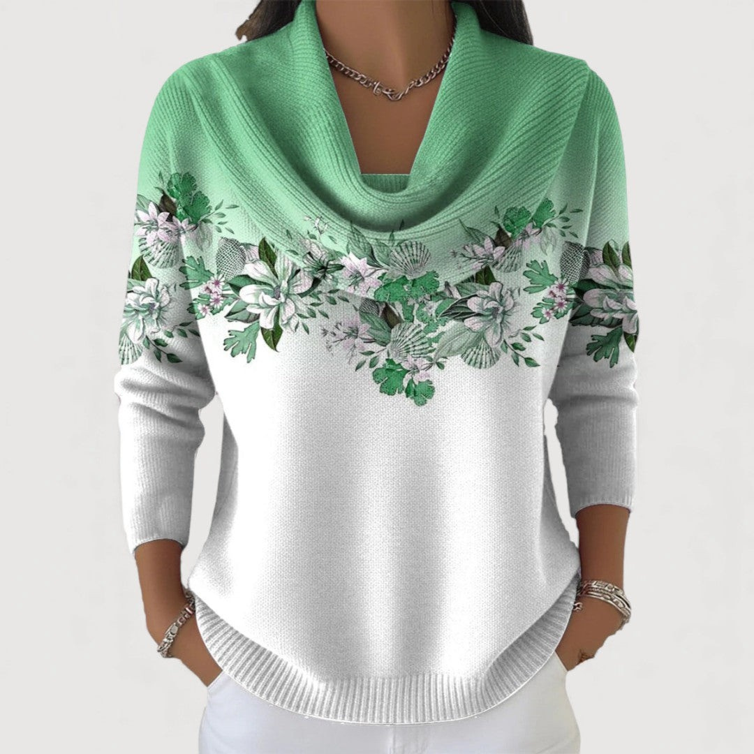Marina - Merino-Cashmere Floral Sweater