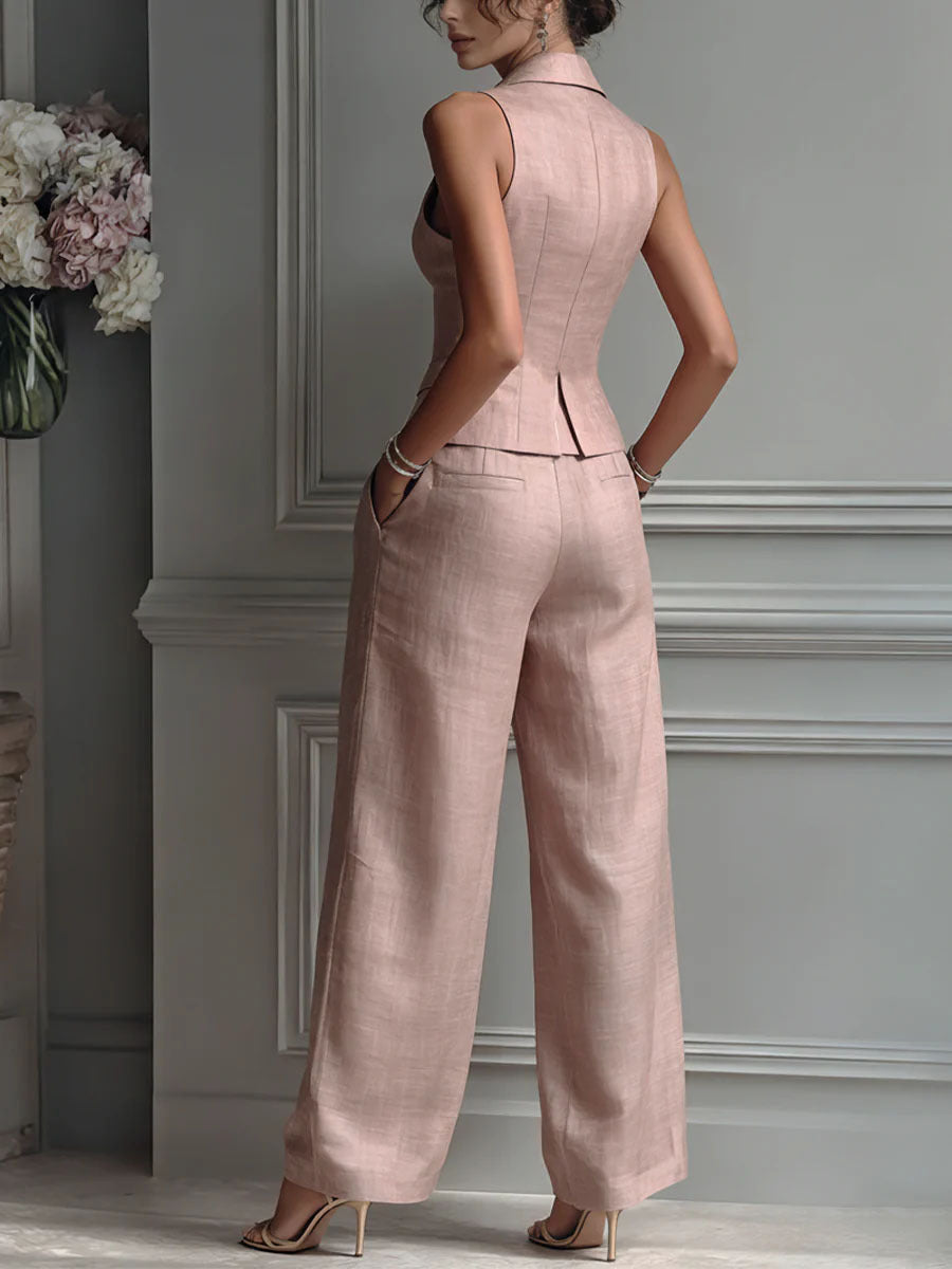 Talise - Button-Front V-Neck Co-ord
