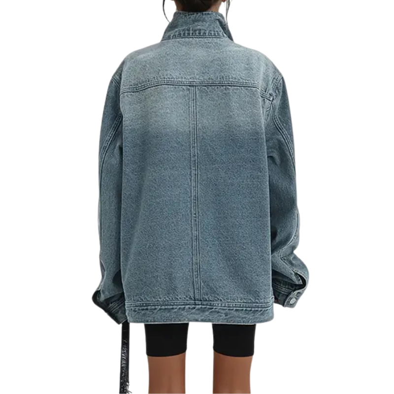 Regina - Vintage Wash High Neck Jacket