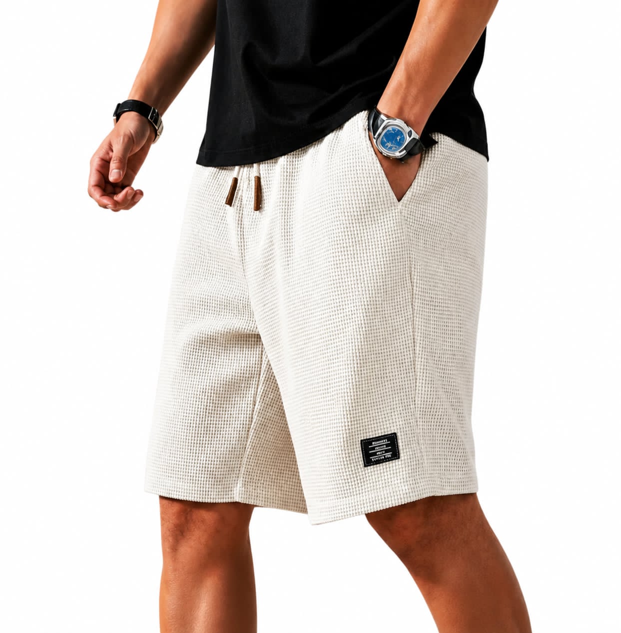 Levanto - Textured Waffle Shorts