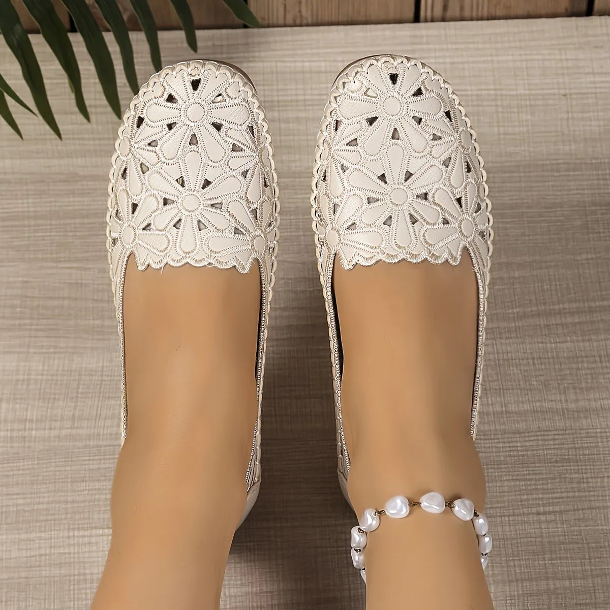Ophelia - Perforated Leather Loafers