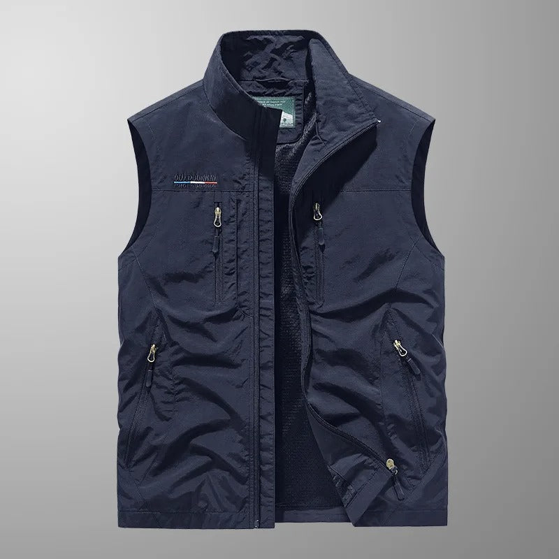 Michal - Stand-Collar Utility Gilet
