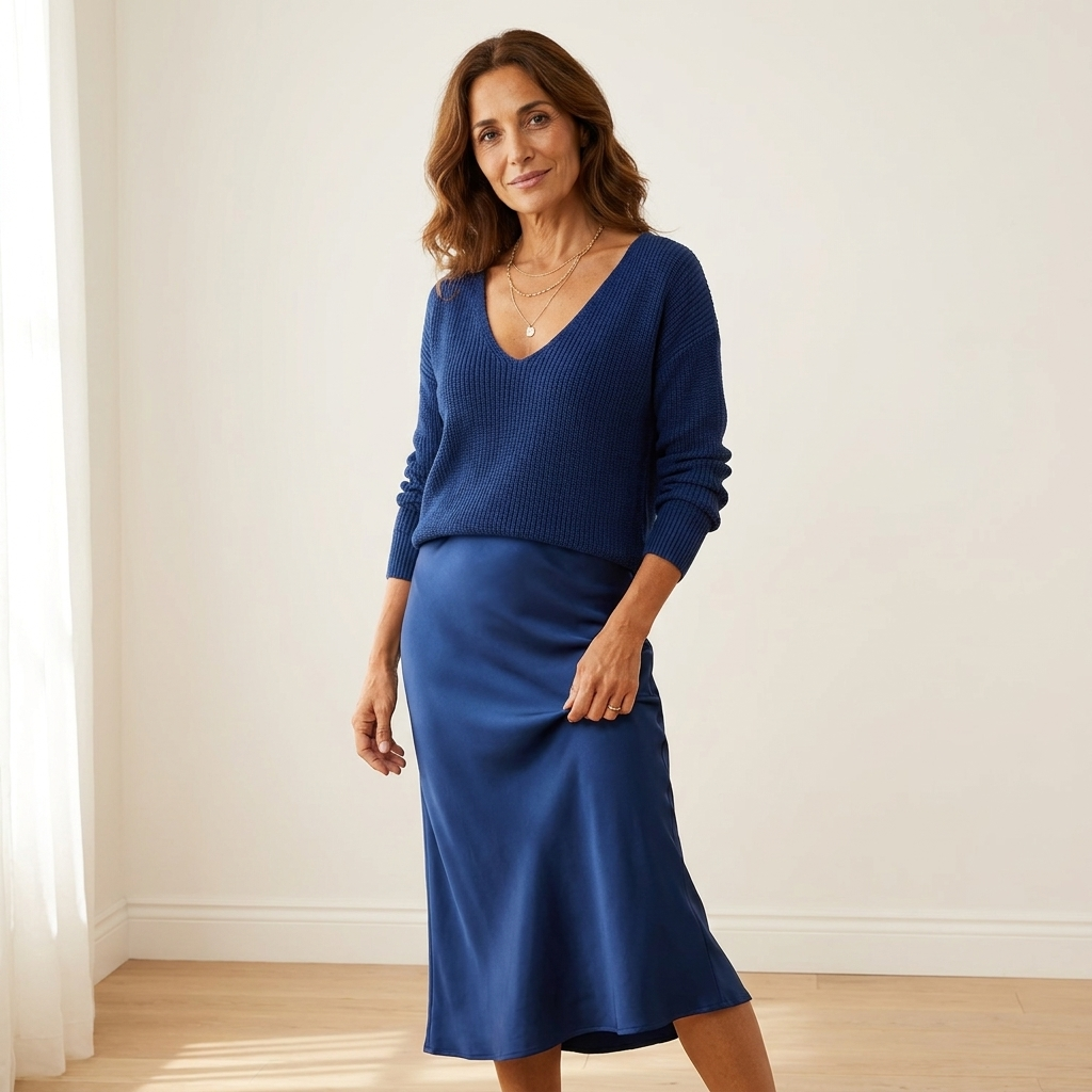 Jolene - Satin Dress & Jumper