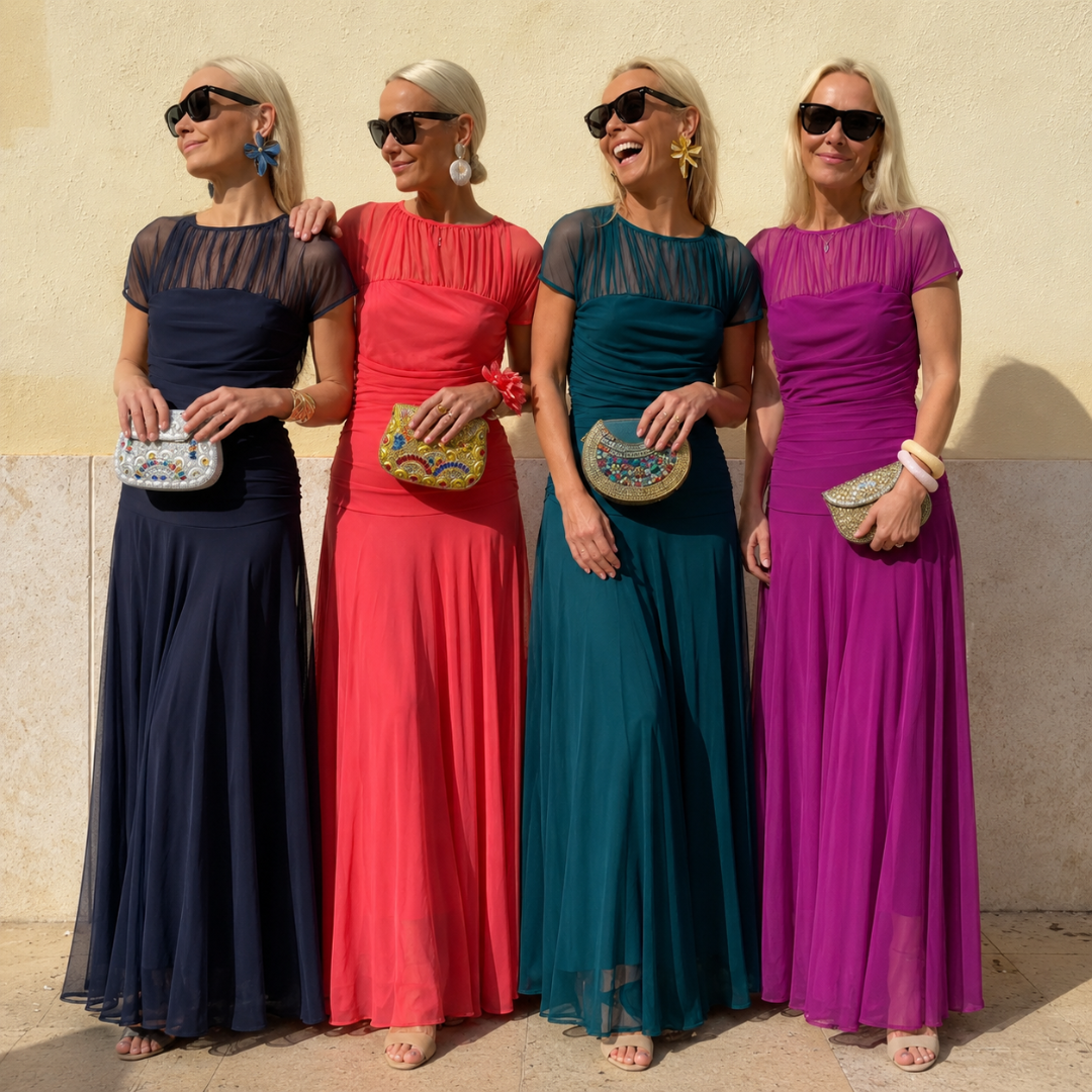 Lauren - Draped Chiffon Dress