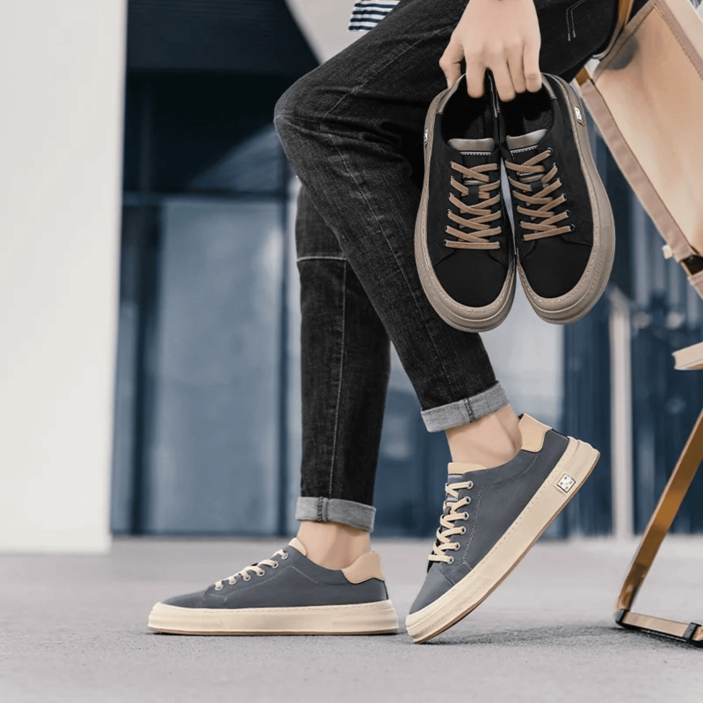 Marvik - Men's Contrast-Sole Sneakers
