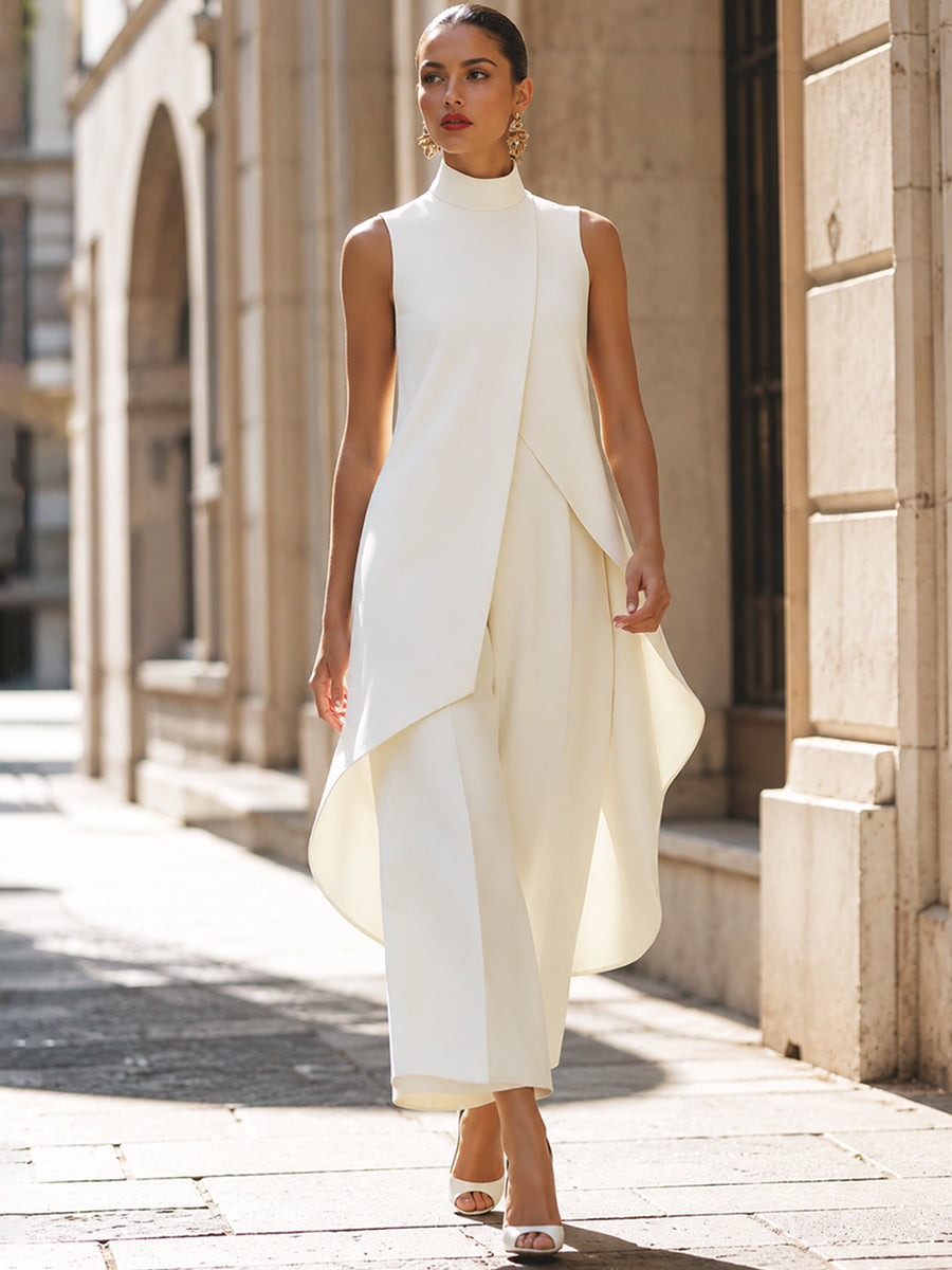 Valmara - Asymmetric High-Neck Jumpsuit