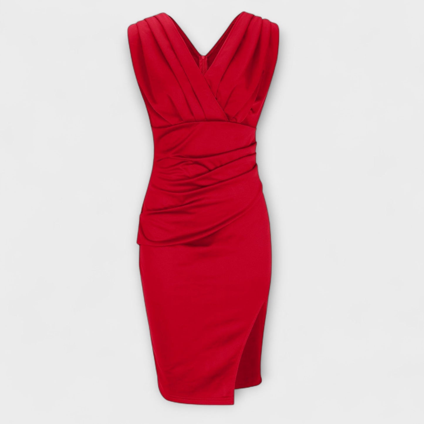 Desi - V-Neck Side-Slit Dress