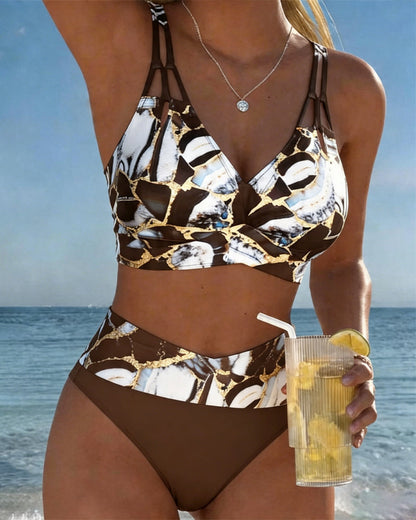 Nerina - Printed Cut-Out Bikini Set