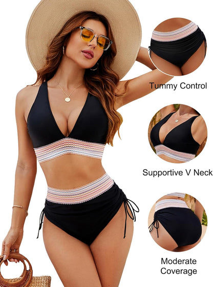Taleya - High-Waist Push-Up Bikini Set
