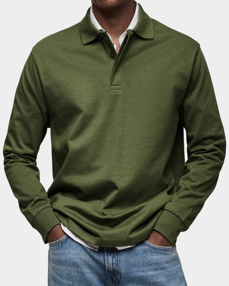 Robby - Long-Sleeve Cotton Polo