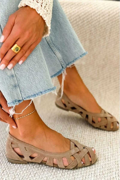 Elowen - Crisscross Knit Sandals