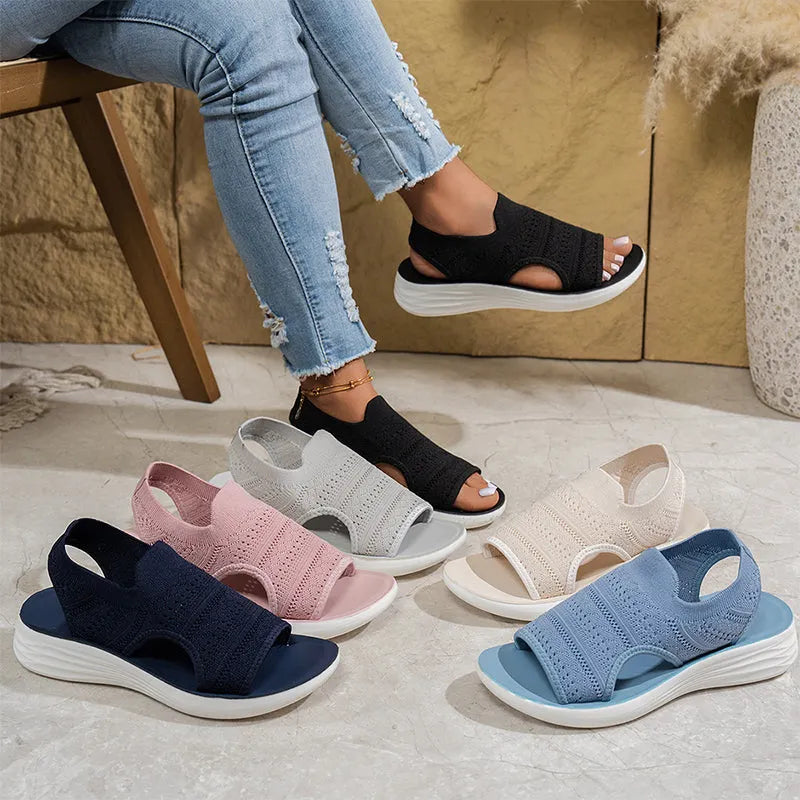 Nalina - Mesh Platform Sandals
