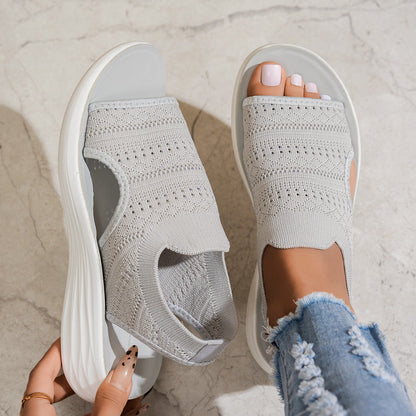 Nalina - Mesh Platform Sandals