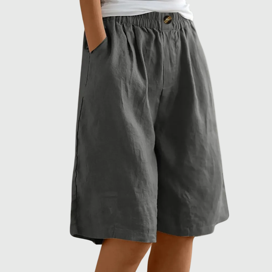 Araceli - Elastic-Waist Wide-Leg Shorts