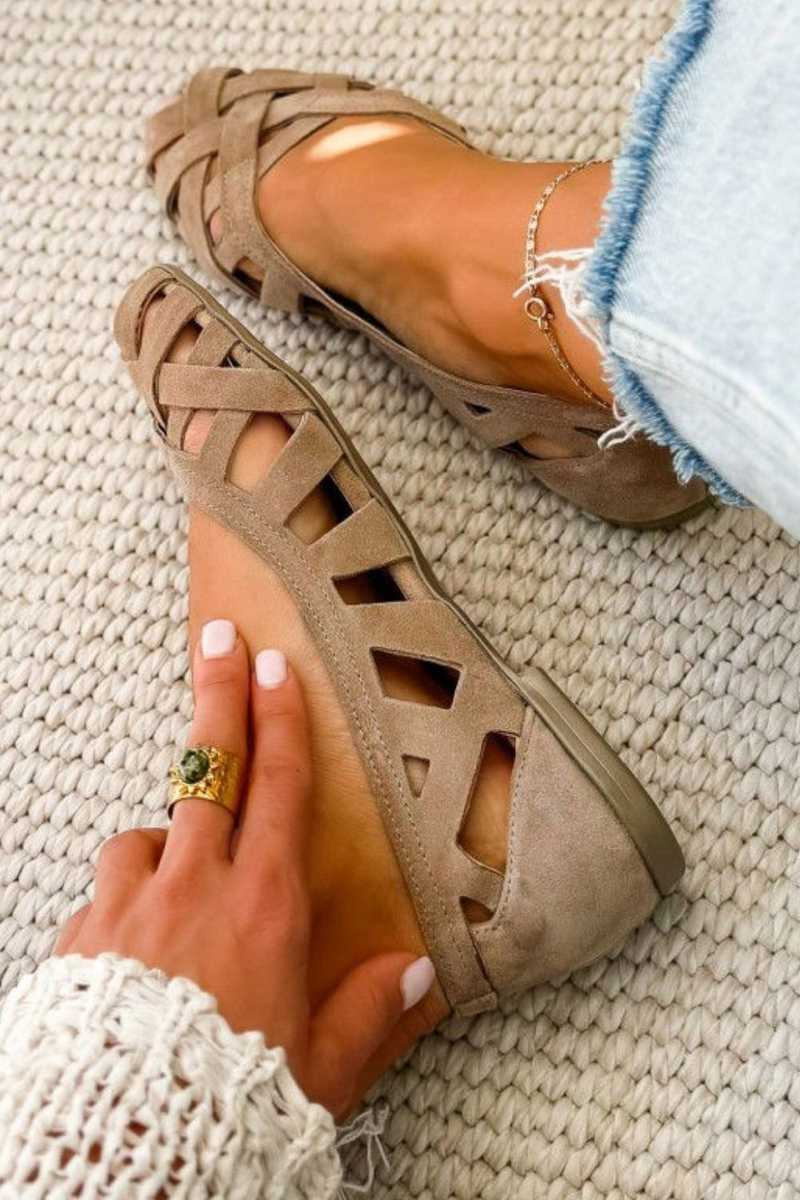 Elowen - Crisscross Knit Sandals