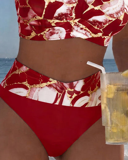 Nerina - Printed Cut-Out Bikini Set