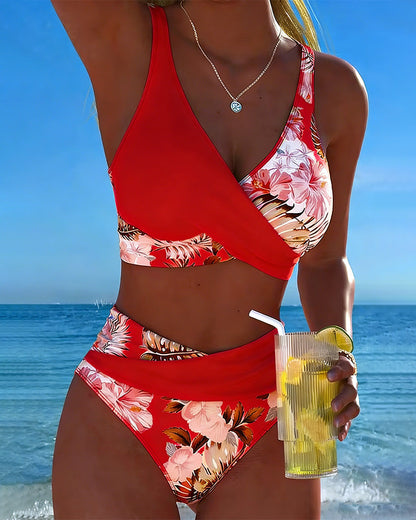 Sondra - Contrast Floral Bikini Set