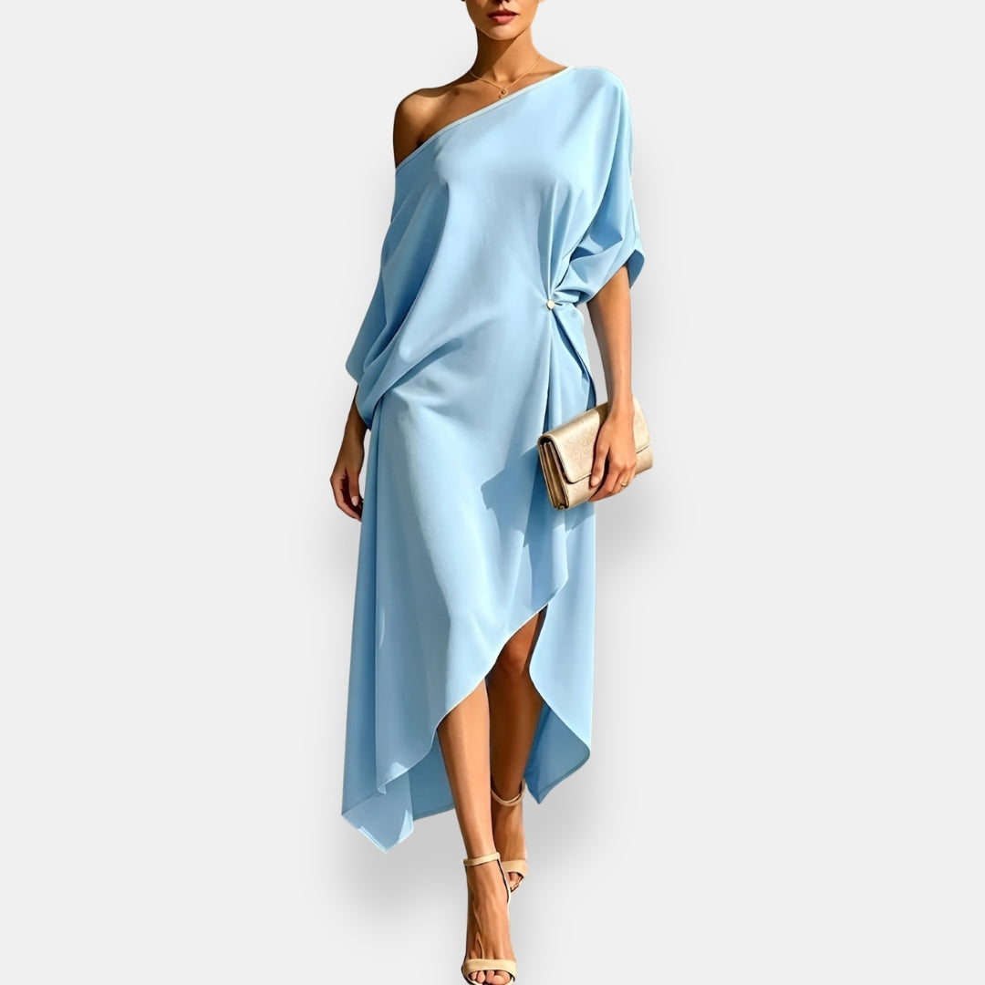 Avenelle - One-Shoulder Draped Dress