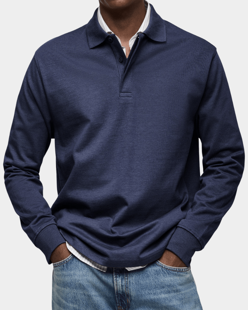 Robby - Long-Sleeve Cotton Polo