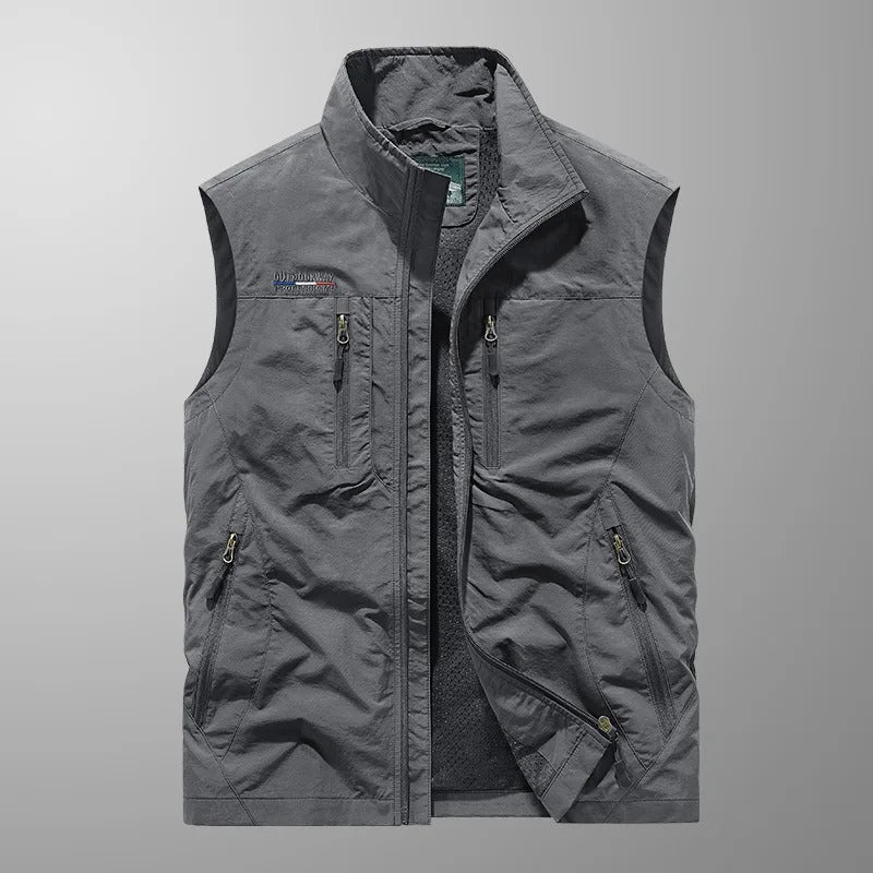 Michal - Stand-Collar Utility Gilet