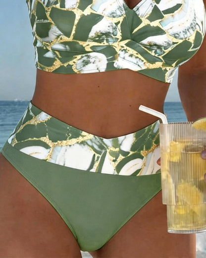 Nerina - Printed Cut-Out Bikini Set