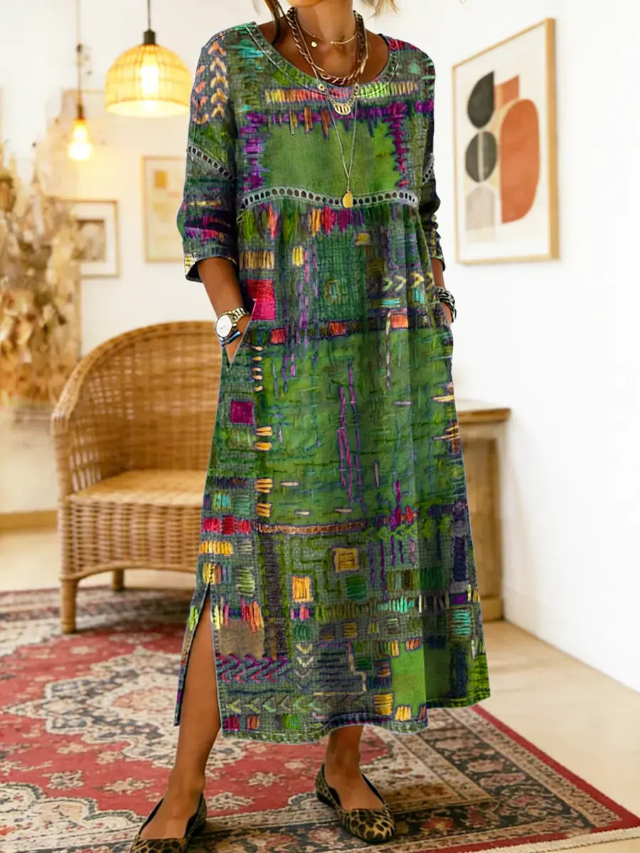 Manuela - Relaxed Patchwork Denim Dress
