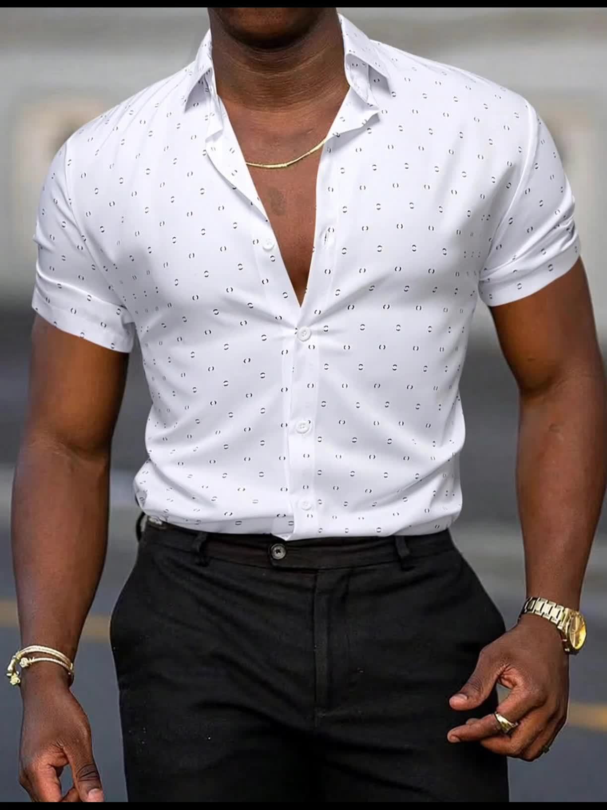 Ike - Printed Short-Sleeve Shirt
