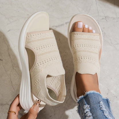 Nalina - Mesh Platform Sandals