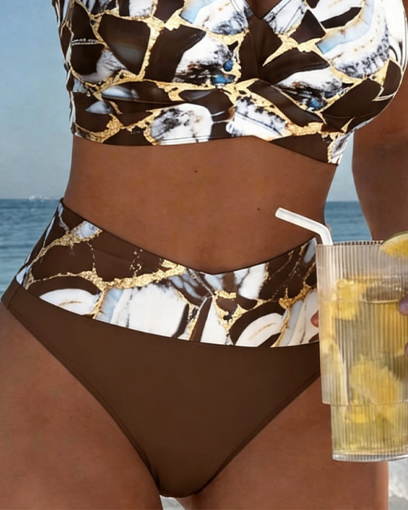 Nerina - Printed Cut-Out Bikini Set
