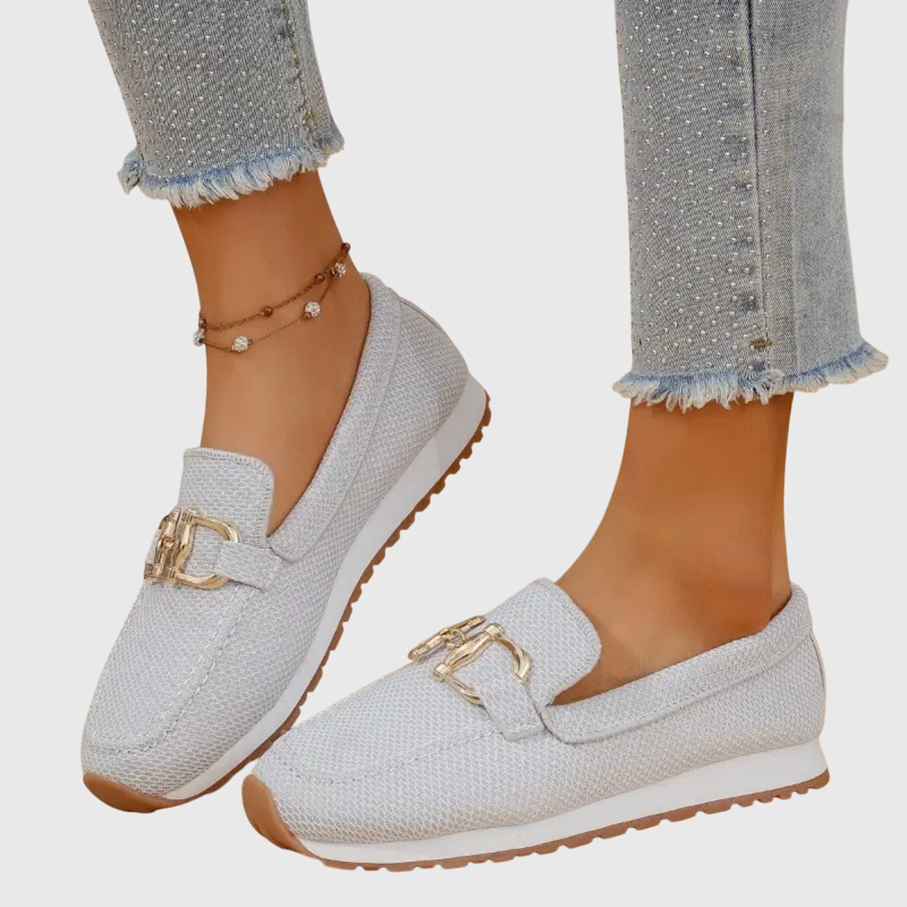 Orlena - Mesh Horsebit Loafers