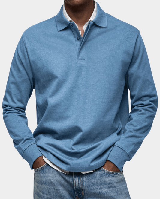 Robby - Long-Sleeve Cotton Polo