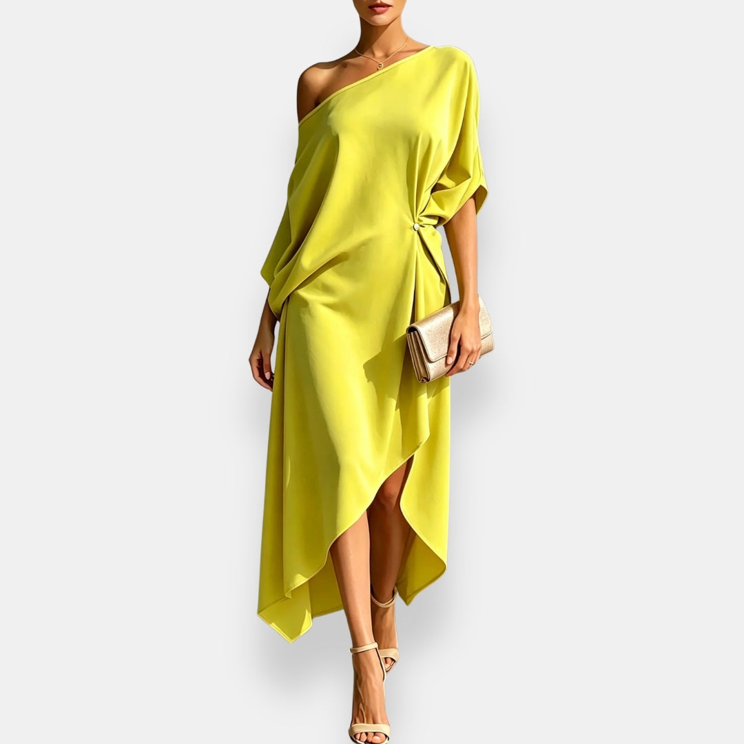 Avenelle - One-Shoulder Draped Dress