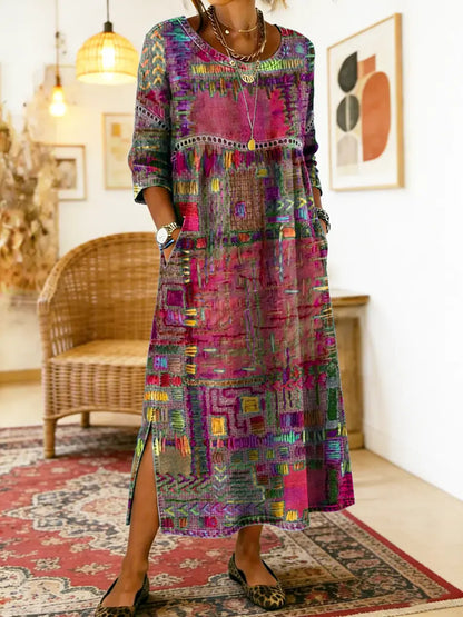 Manuela - Relaxed Patchwork Denim Dress
