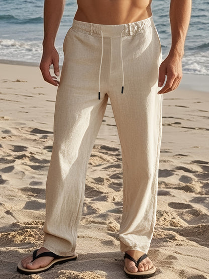Salvatore - Men's Linen Drawstring Trousers