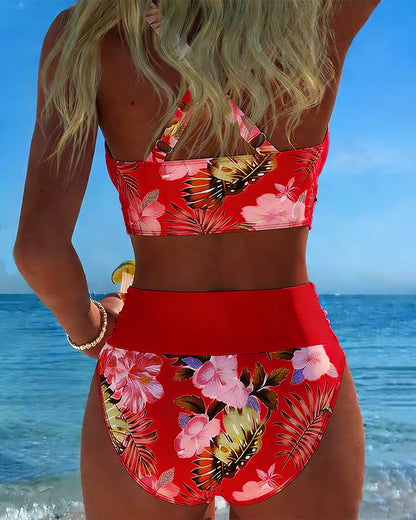Sondra - Contrast Floral Bikini Set