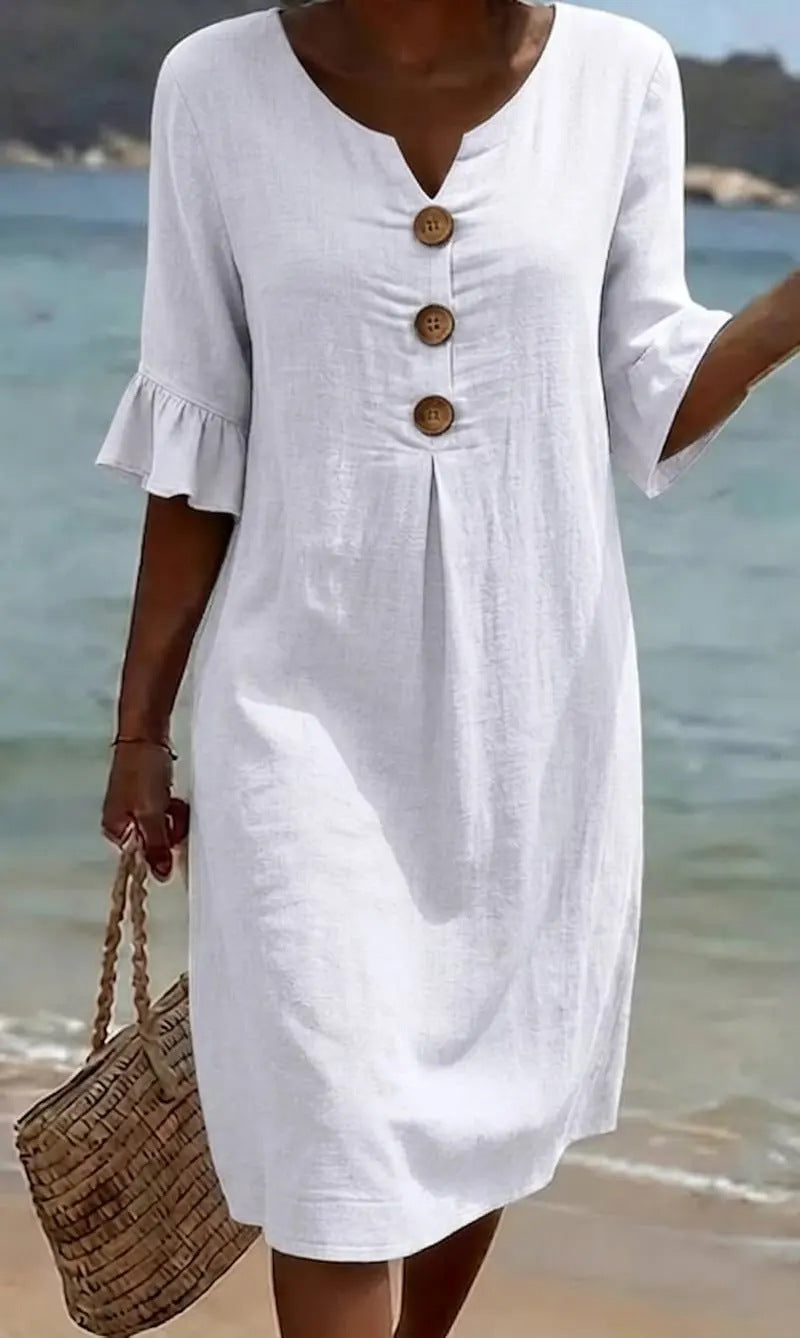 Christa - Airy Button-Front Dress