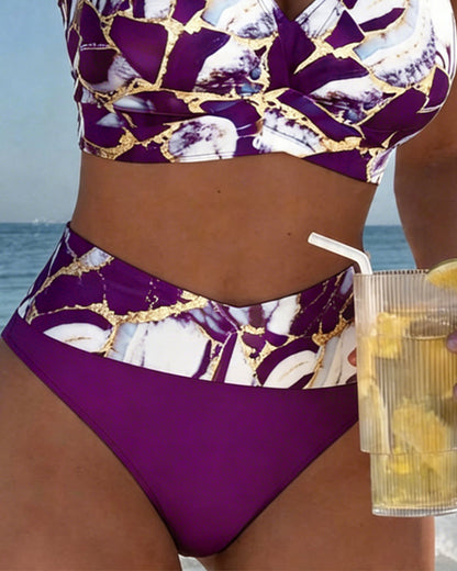 Nerina - Printed Cut-Out Bikini Set