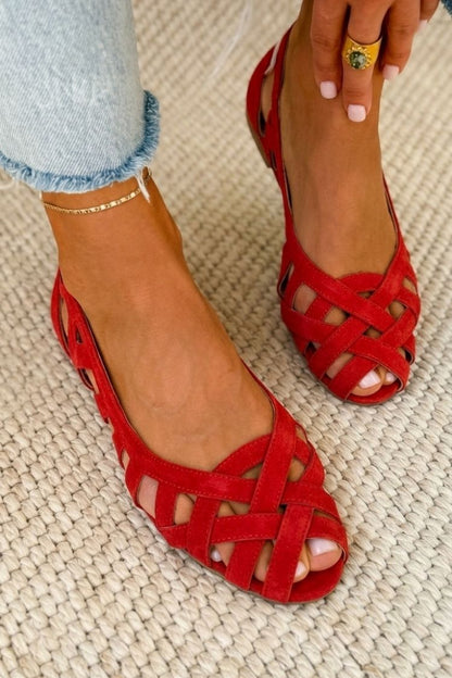 Elowen - Crisscross Knit Sandals