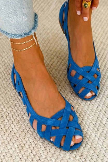 Elowen - Crisscross Knit Sandals