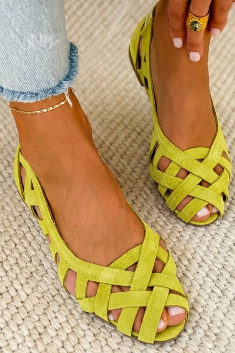 Elowen - Crisscross Knit Sandals