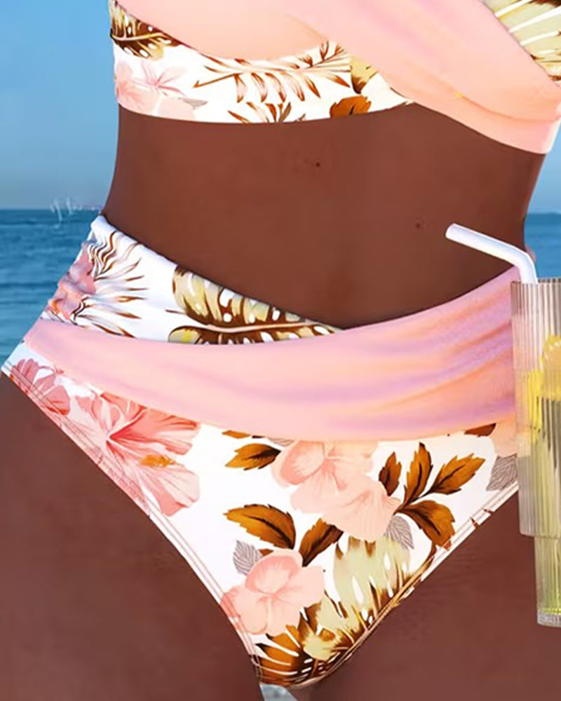Coralia - Contrast Floral Bikini Set