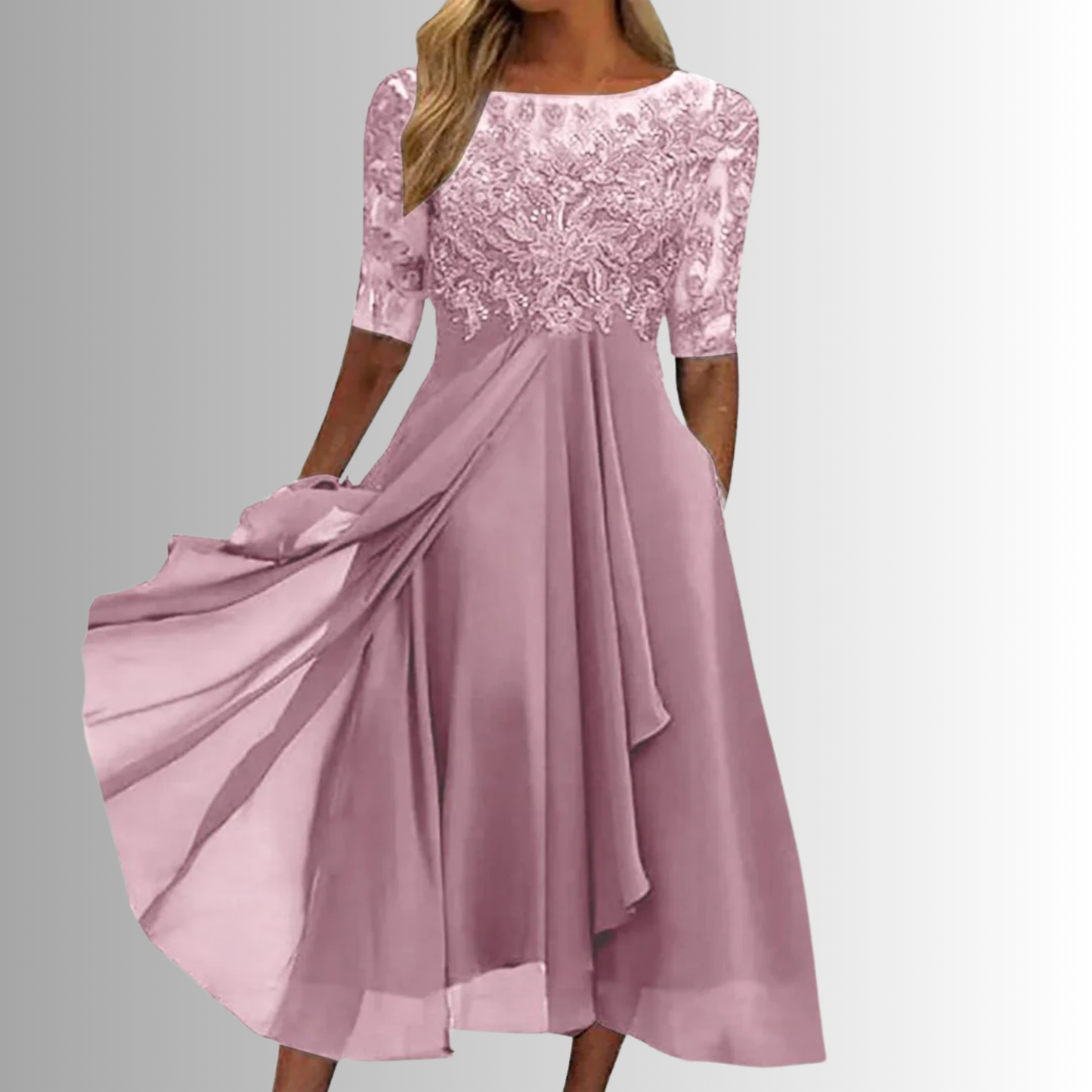 Velora - Closed-Back Lace Dress