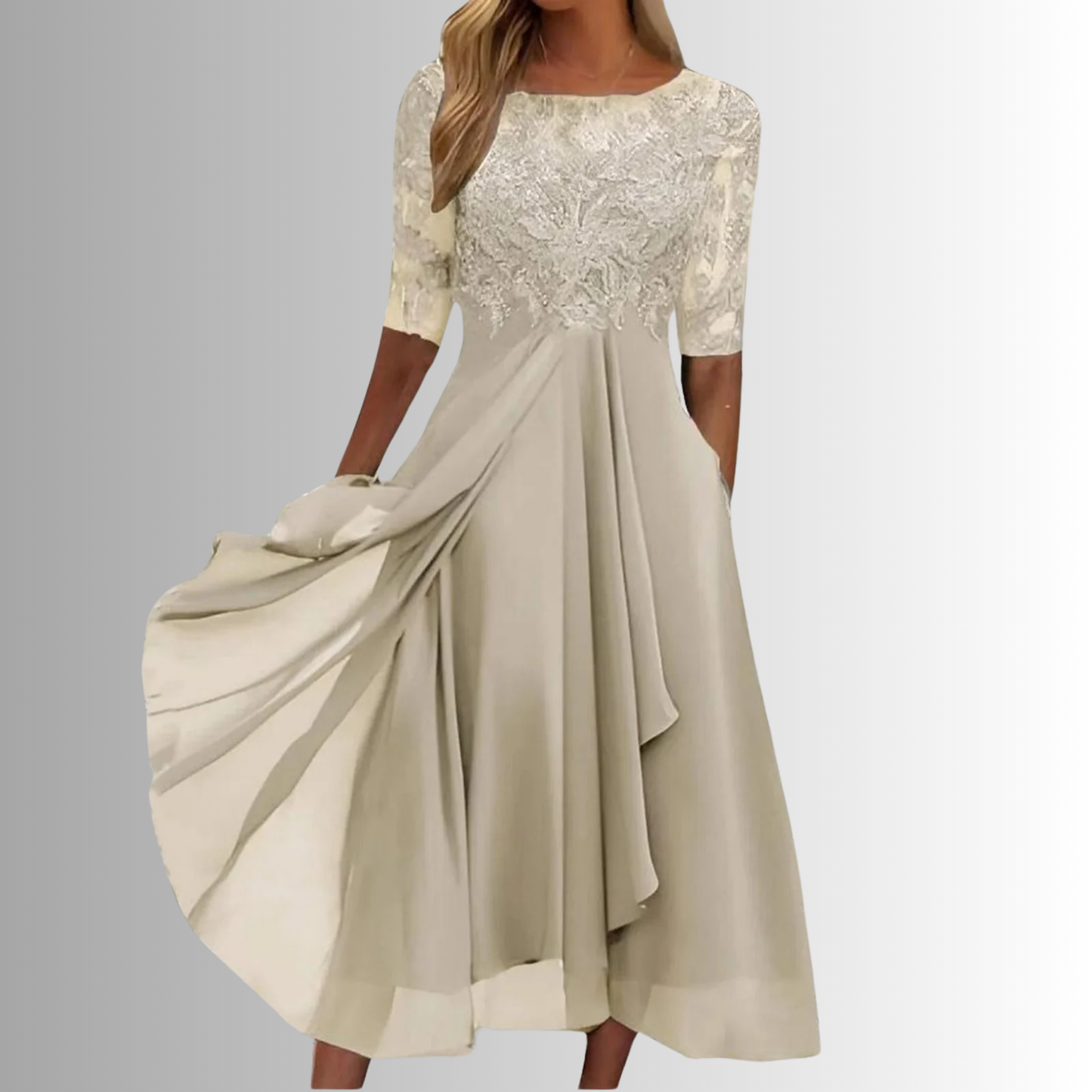 Velora - Closed-Back Lace Dress