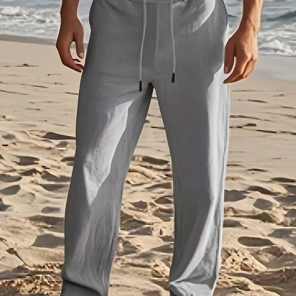 Salvatore - Men's Linen Drawstring Trousers