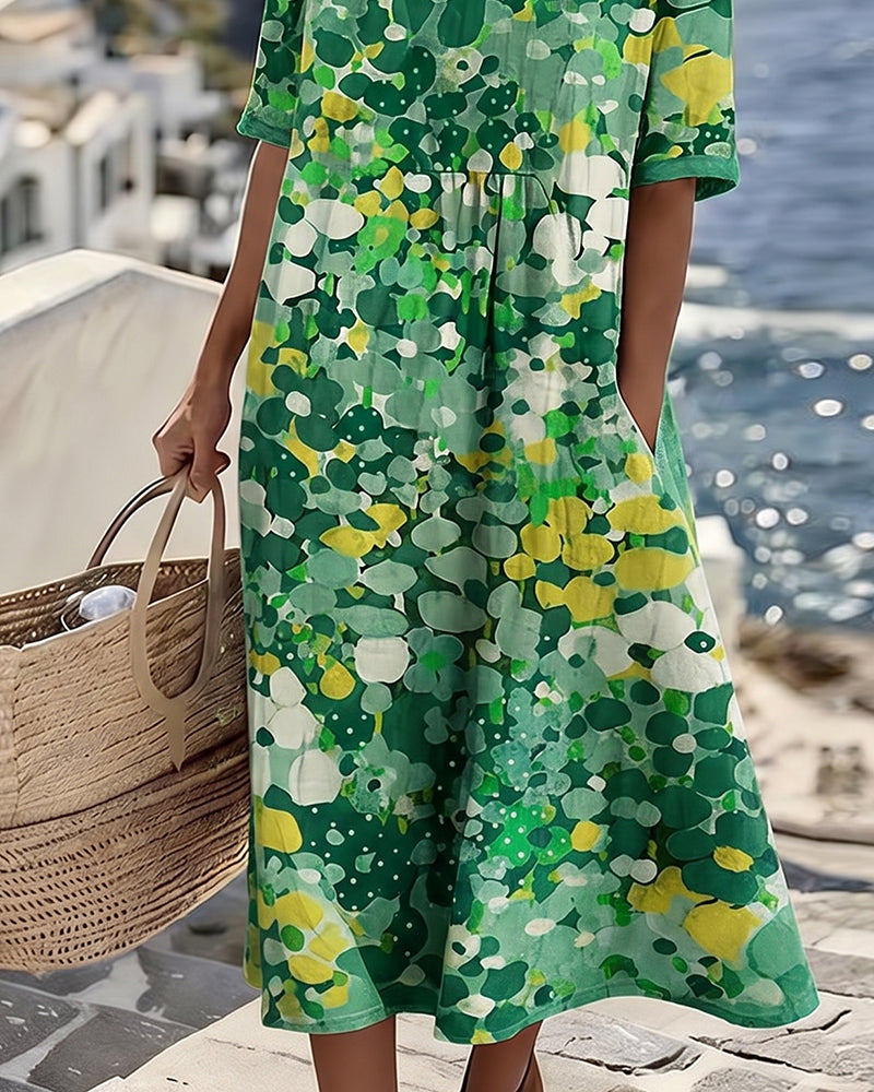 Josefina - Floral A-Line Midi Dress