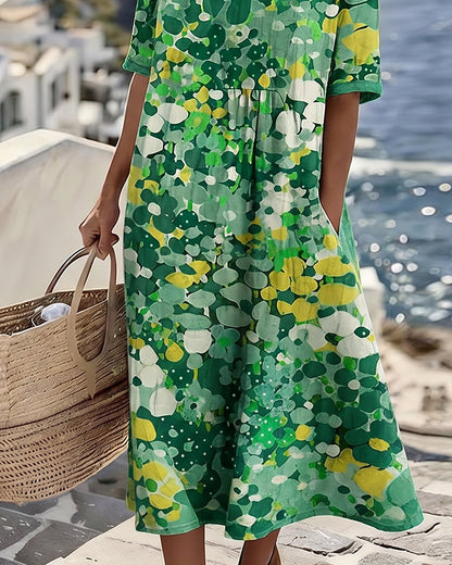 Josefina - Floral A-Line Midi Dress