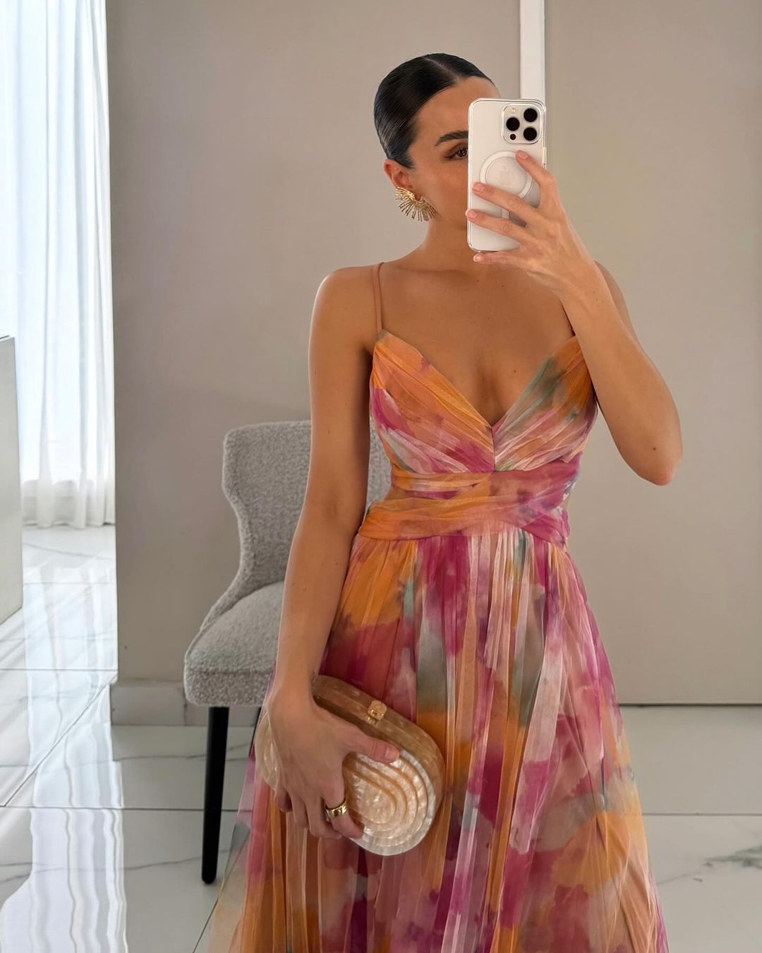 Giselle - Floral Chiffon Maxi Dress