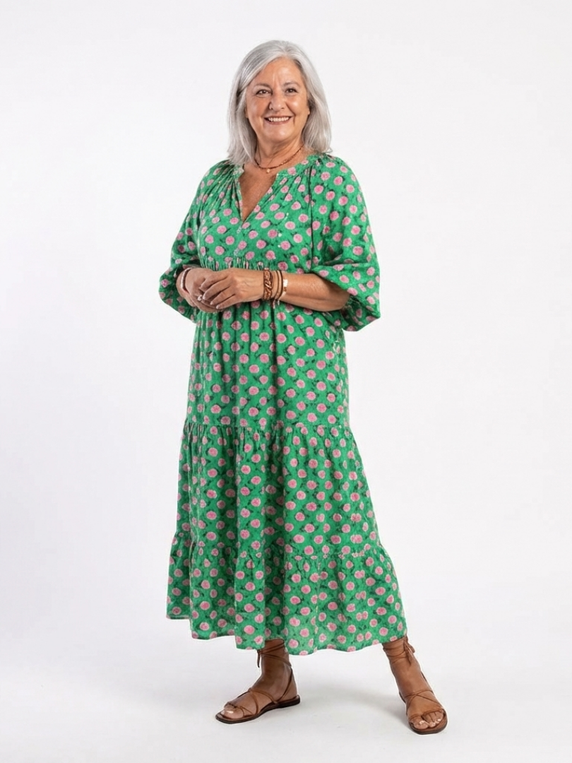 Socorro - Floral Tiered Midi Dress