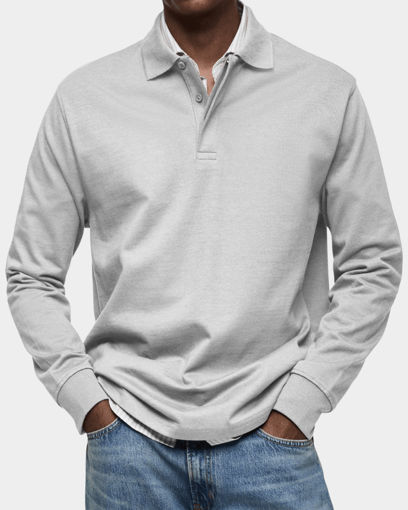 Robby - Long-Sleeve Cotton Polo